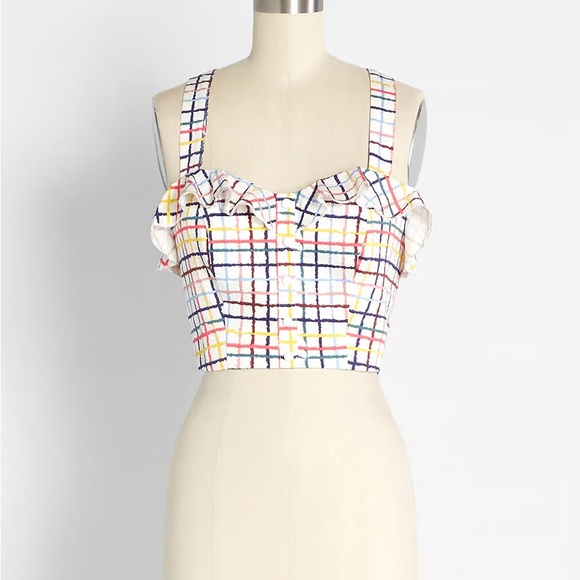 NWT ModCloth x Collectif With Flying Watercolors Tank Top - Picture 1 of 6